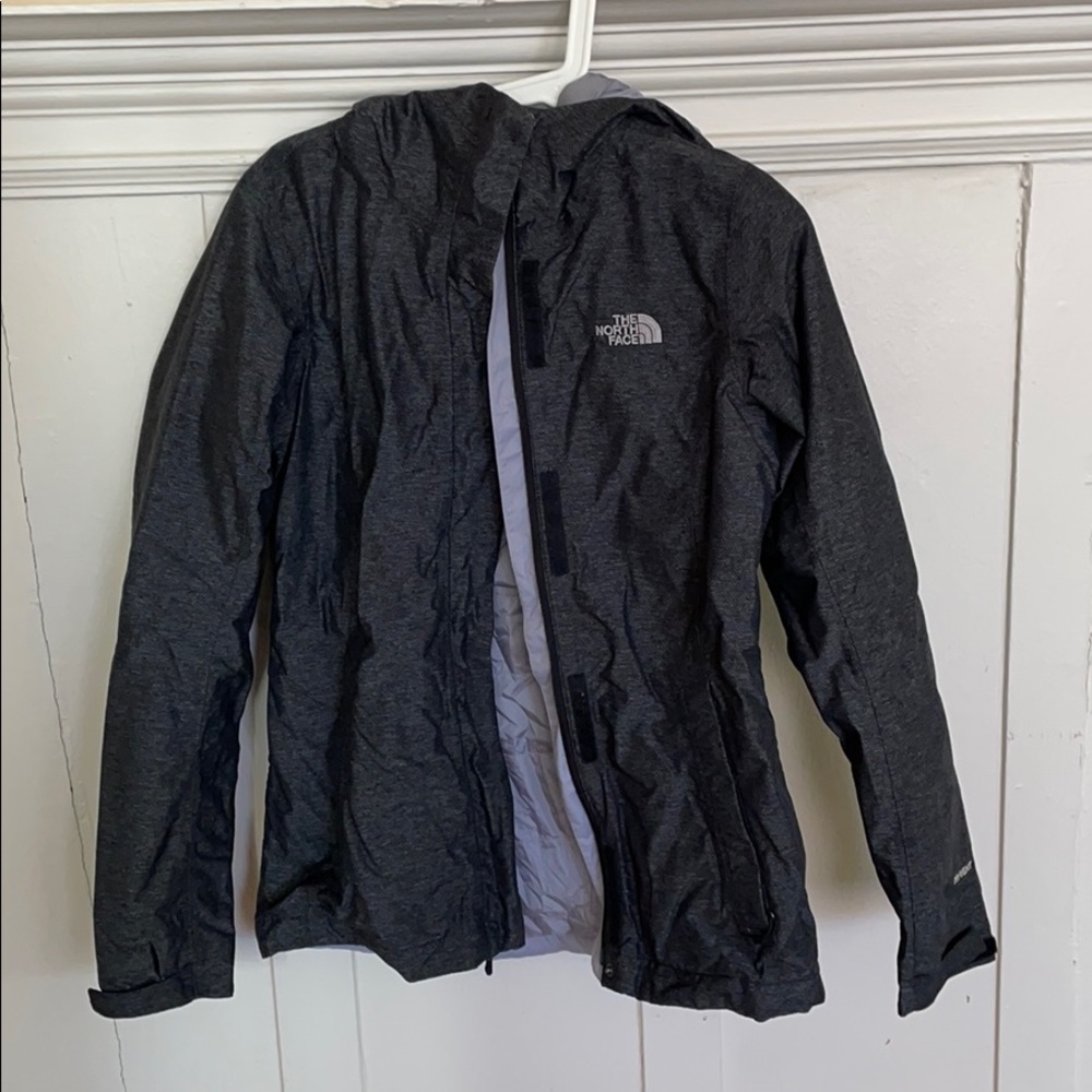 North Face XS heathered grey jacket